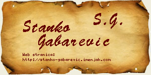 Stanko Gabarević vizit kartica